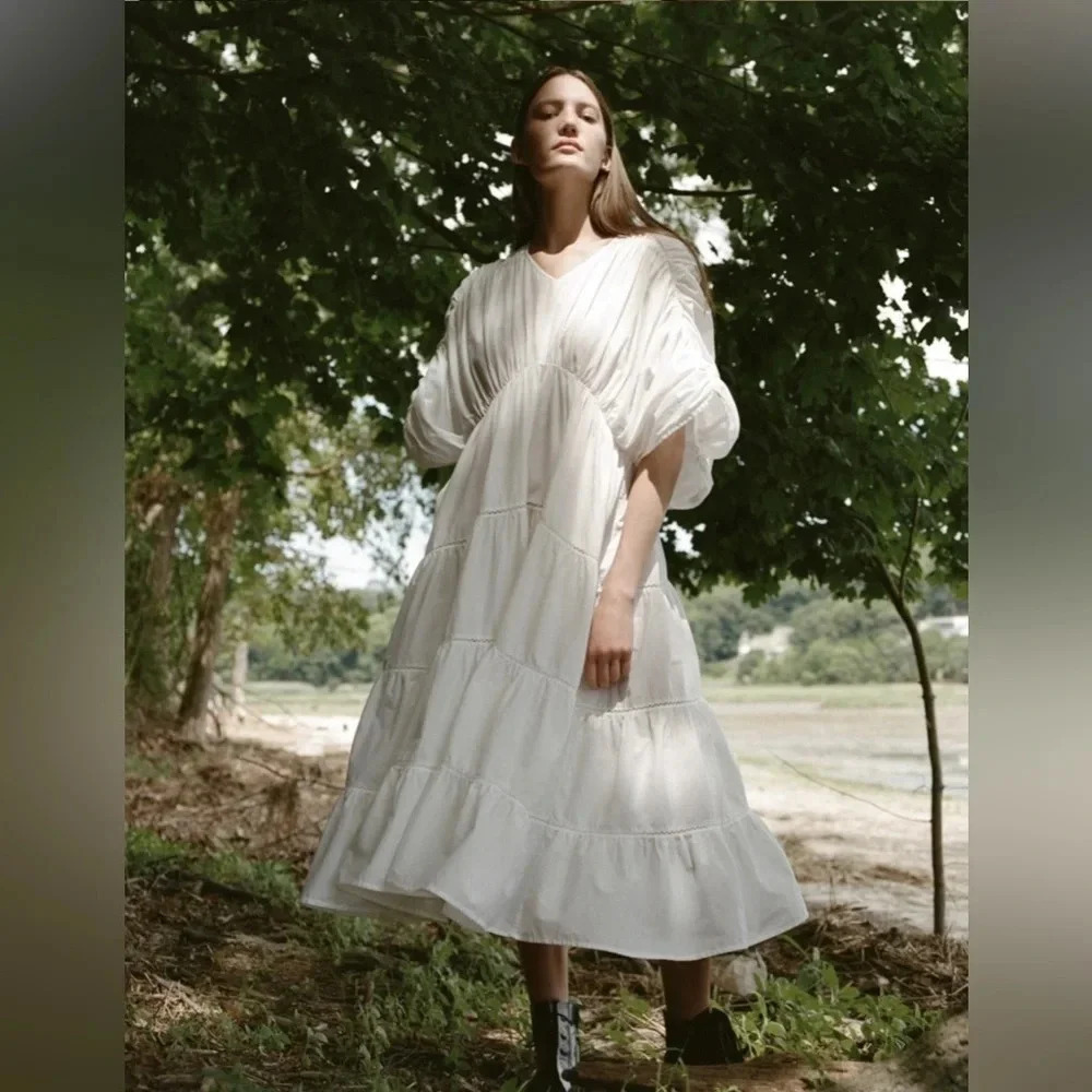 Merlette White Eyelet Dress Size Small